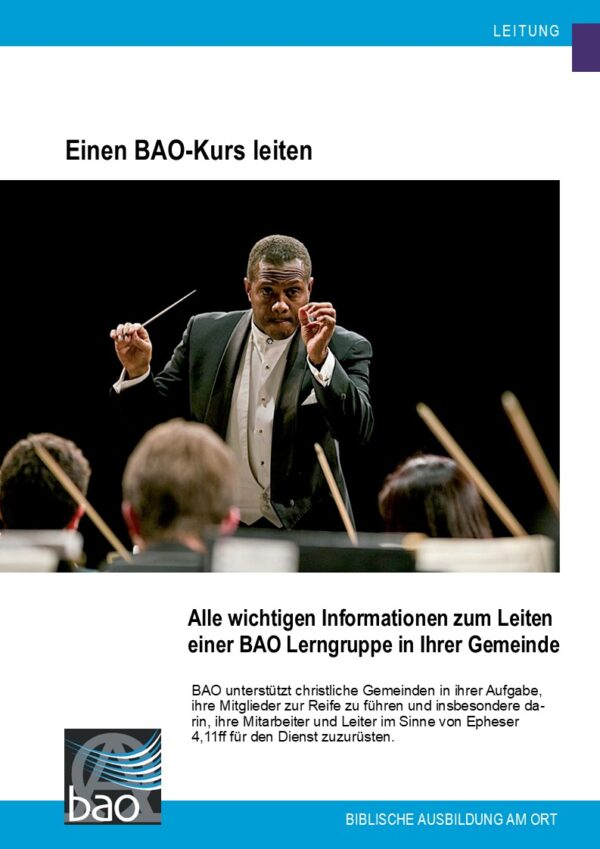 Einen BAO Kurs leiten - Kurzanleitung